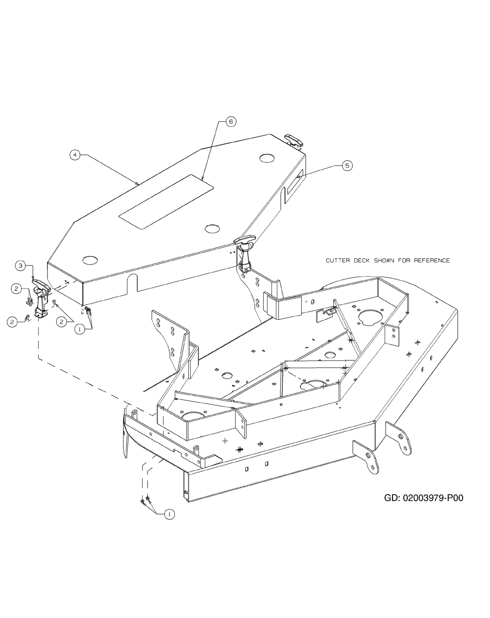 Cover Assembly 52-Inch Diagram and Parts List for H1952 55AI4HPD750-WAM Cub Cadet Lawn Mower